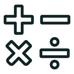 Fototapeta premium Vector media icon set in clean and modern style