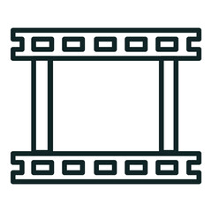 Vector media icon set in clean and modern style