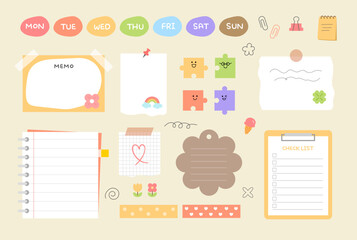 메모지 일러스트 디자인