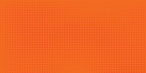 Dots halftone orange color pattern gradient texture with technology digital background. Dots pop art comics modern orange best seller