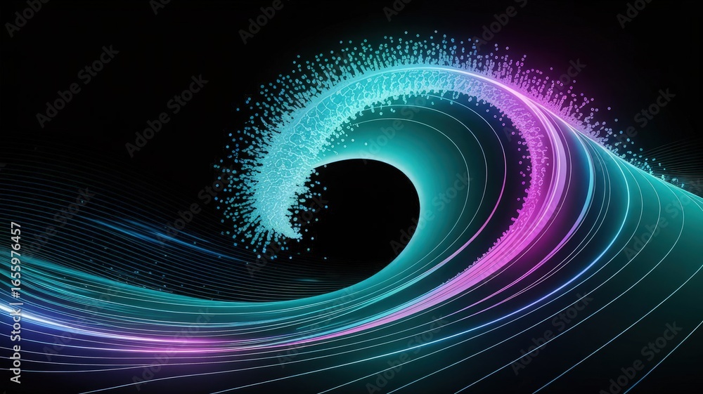 Poster ethereal wave: a mesmerizing display of nature's power and beauty, this artwork captures the fluid m
