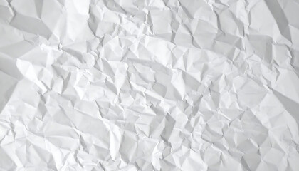 Obraz premium High-Resolution Crumpled White Paper Texture: Abstract Background, Monochrome, Grunge Style, Distressed, Wrinkled Surface, Design Element.