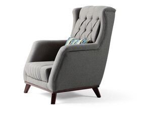 armchair isolated on white background .