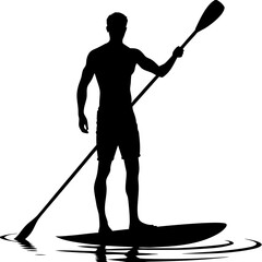 Stand-Up Paddleboarding Silhouette