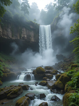 Smoky incent waterfall