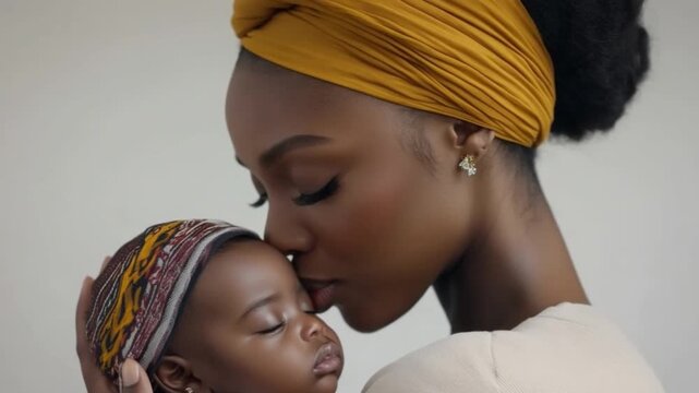 Experience the warmth of motherhood in this heartfelt video. A mother and baby share a special bond, filled with love and care. Perfect for family-focused content. AI