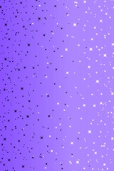 Digital background or wallpaper with star pattern on purple gradient, star effect, small dots scattered, twinkle stars, glitter. Aesthetic design for wallpaper, cover, poster, print, wrapping, etc