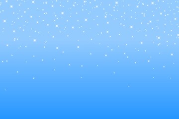 A blue background with a sparkling effect or tiny stars, falling snow, or a clear night sky. Blue christmas background