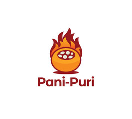 Pani Puri Logo Vector – Indian Street Food Snack Design