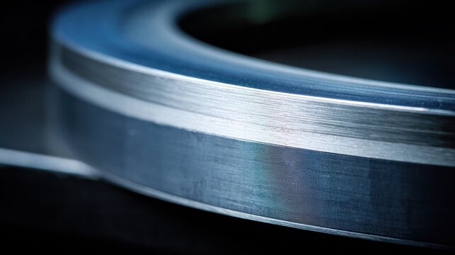 Geometric metallic loop with polished precision, symbolizing modern mechanical design
