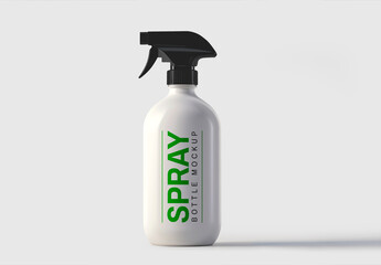 Realistic Spray Bottle Mockup for Branding