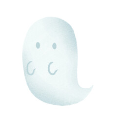 水彩風おばけのイラスト