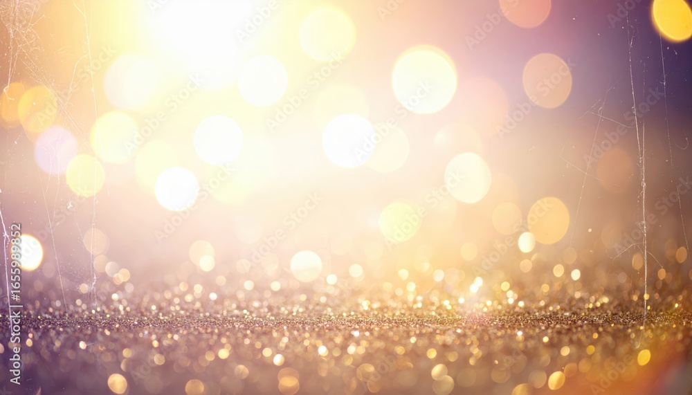 Poster vibrant abstract background illustration with a dazzling spectacle of shimmering gold and rich purpl