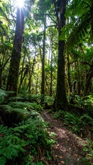 Fototapeta premium Lush forest path (1)