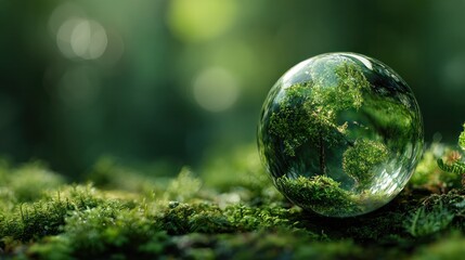 Green-toned ESG illustration representing environmental responsibility and long-term growth