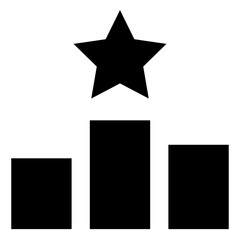Ranking Icon Glyph Vector Illustration 