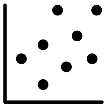 Scatter plot Icon Glyph Vector Illustration 