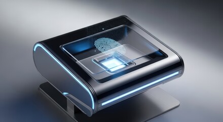 Futuristic Fingerprint Scanner: Biometric Security Technology