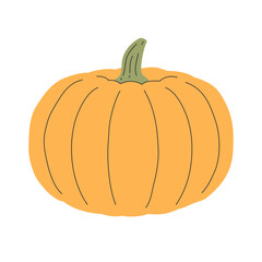 Simple pumpkin vector illustration.