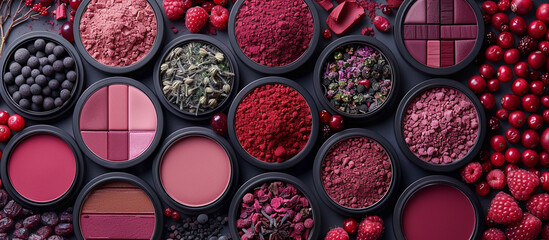 Colorful Cosmetics and Berries.