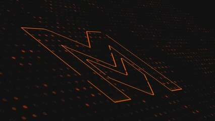 Dark Dots Texture Outline Logo Reveal 