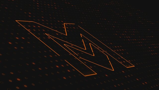 Dark Dots Texture Outline Logo Reveal 