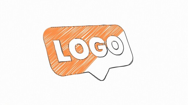 Drawing Pencil Fill Creative Clean Logo Reveal