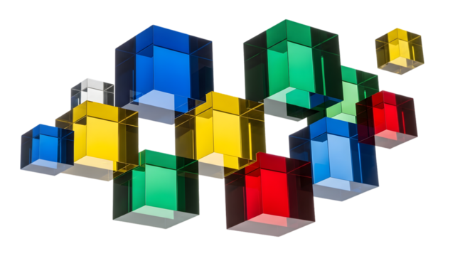 3d colorful cubes