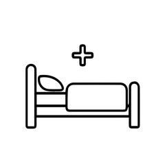 hospital bed room icon
