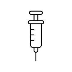 medical syringe isolated