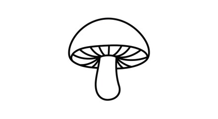 Charming hand-drawn mushroom icon perfect for whimsical designs and nature-themed projects, adding a touch of organic artistry to any visual concept