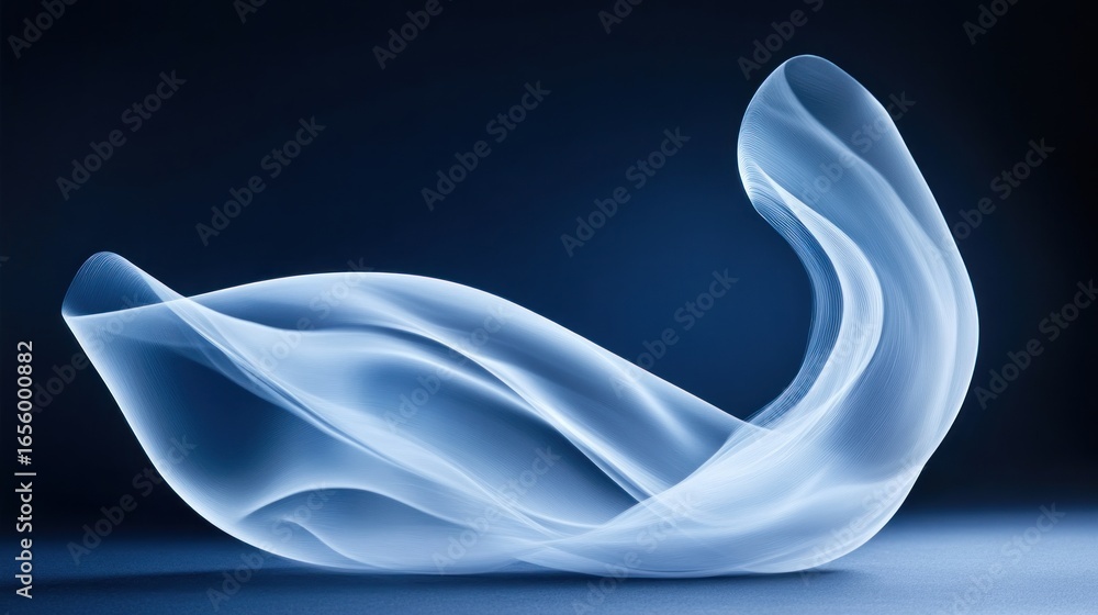 Aufkleber elegant abstract design featuring soft blue light patterns on dark background
