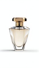 Luxury Perfume Bottle – Elegant Glass Fragrance Packaging on White Background