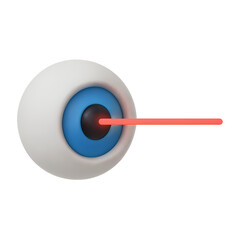 Human eye being treated with laser beam futuristic healthcare concept high quality professional