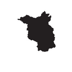 Fototapeta premium Brandenburg Germany Map Silhouette Vector