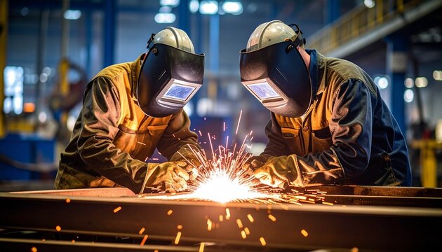 This image is ideal for industrial, construction, manufacturing, job security, or vocational training themes