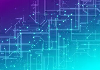 Abstract Technology Network Lines