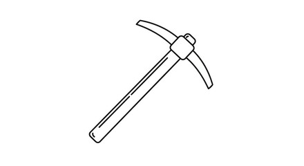 Discovering resources with a classic pickaxe tool, symbolizing hard work, excavation, and industry exploration