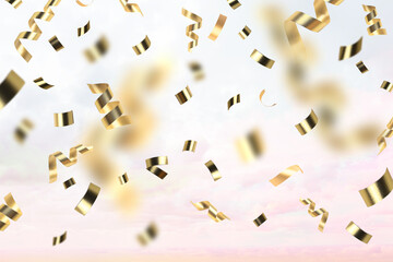 abstract color background holiday new year greeting card wallpaper falling confetti invitation