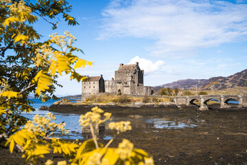 old castle on the lake in Scotland