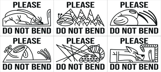 do not bend the envelope stickers in English