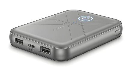 Sleek and Portable External Battery Charger for Modern Mobile Devices, Offering Essential On-the-Go Power for Everyday Digital Lifestyles and Travel Adventures