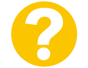 white question mark symbol over yellow round background png file