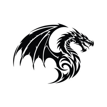 Dragon Tribal Cutting Sticker illustration