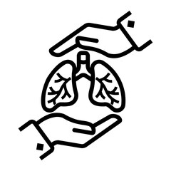 asthma Line Icon