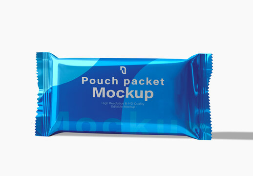 Pouch Packaging Chocolate Bar Mockup