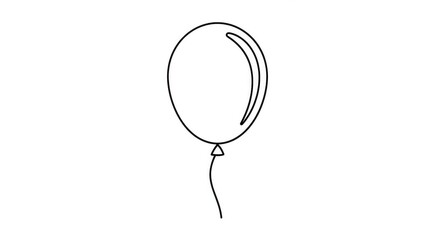 Celebrate joy and wonder with this simple, elegant balloon graphic perfect for festive occasions and creative designs