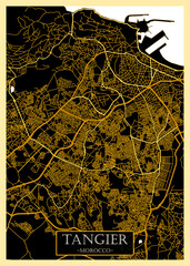 Tangier Morocco City Map. landmark travel downtown, city modern painting, artistic creative art, conceptual fantasy contemporary, graphic digital artwork,