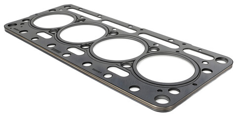 Automotive engine cylinder head gasket isolated on transparent background for repair