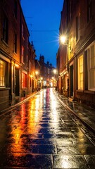 Fototapeta premium Rainy night street scene
